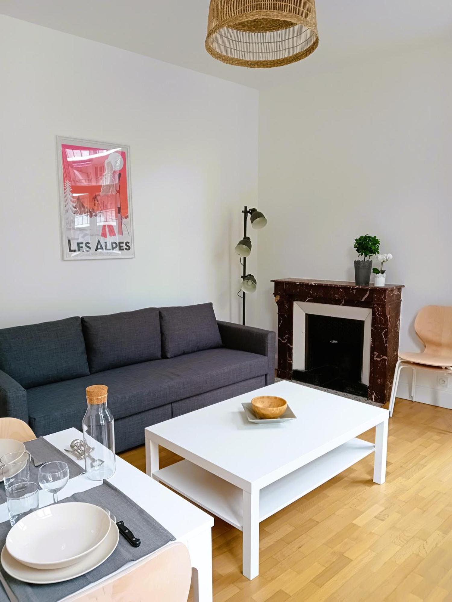 102 - Appart Renove Avec Grand Salon Et 1 Chambre - Tram Et Clinique Mutualiste A 1 Min 格勒诺布尔 外观 照片