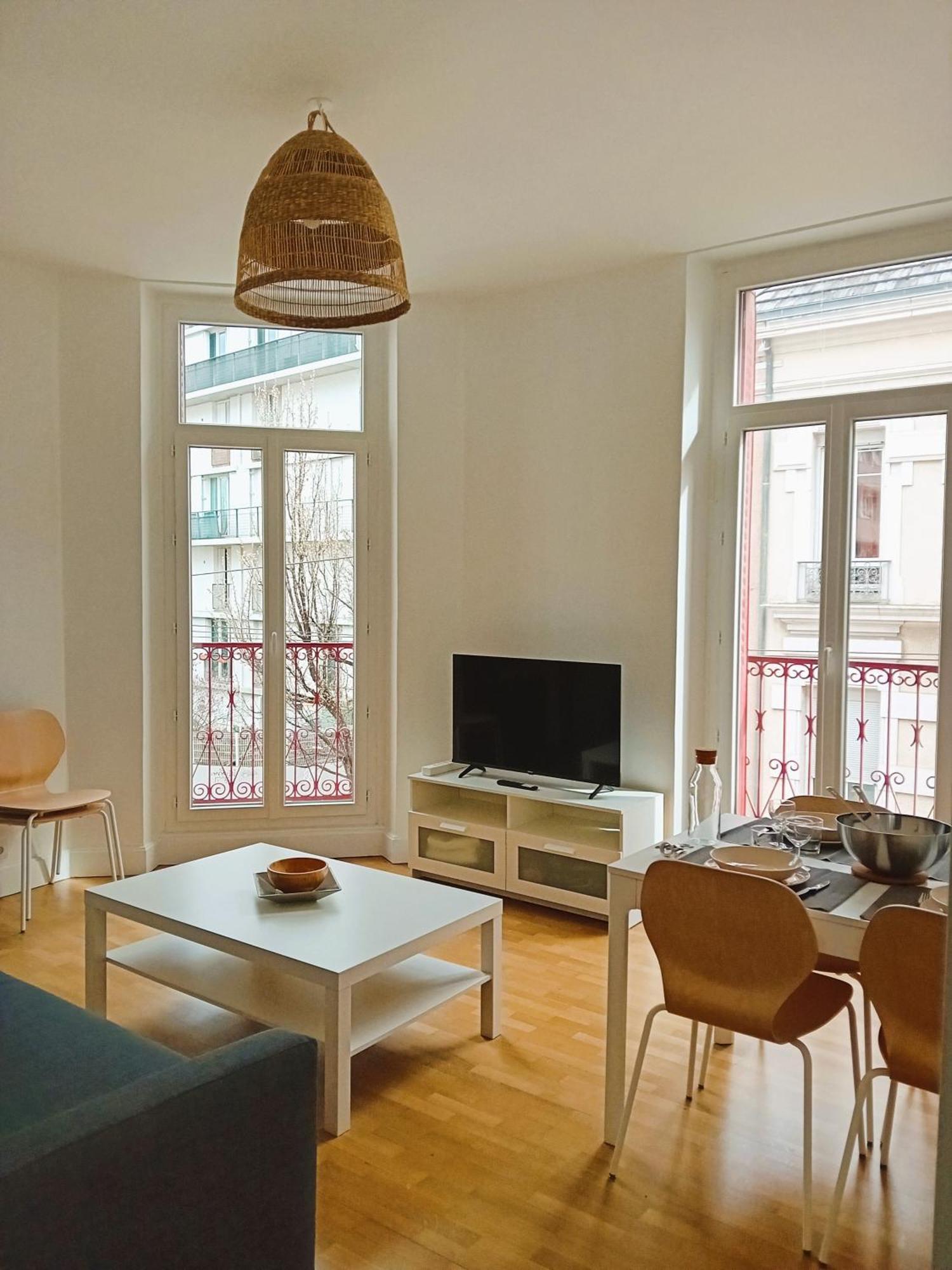 102 - Appart Renove Avec Grand Salon Et 1 Chambre - Tram Et Clinique Mutualiste A 1 Min 格勒诺布尔 外观 照片